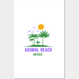 Akumal Beach Mexico Posters and Art